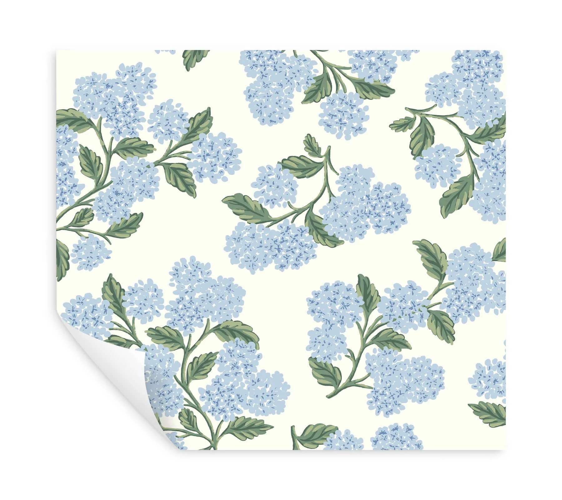 Rifle Paper Co. Hydrangea - Blue & White Wallpaper | Buy Online Rifle Paper Co. Hydrangea wallpaper, color Blue & White, SKU PSW1617RL