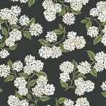 Rifle Paper Co. Hydrangea - Black & White Wallpaper | Buy Online Rifle Paper Co. Hydrangea wallpaper, color Black & White, SKU PSW1618RL