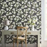 Rifle Paper Co. Hydrangea - Black & White Wallpaper | Buy Online Rifle Paper Co. Hydrangea wallpaper, color Black & White, SKU PSW1618RL