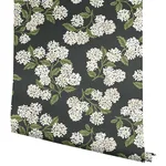 Rifle Paper Co. Hydrangea - Black & White Wallpaper | Buy Online Rifle Paper Co. Hydrangea wallpaper, color Black & White, SKU PSW1618RL