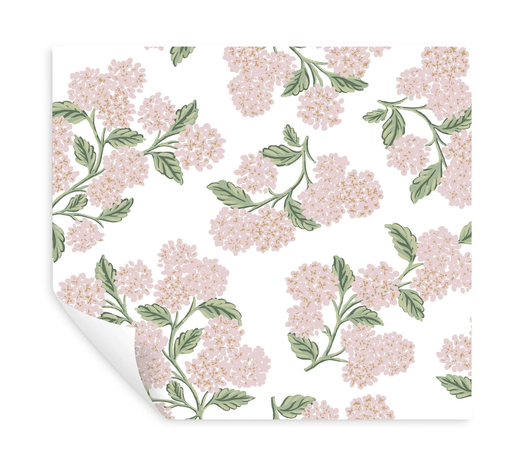 Rifle Paper Co. Hydrangea - Pink & White Wallpaper | Buy Online Rifle Paper Co. Hydrangea wallpaper, color Pink & White, SKU PSW1620RL
