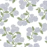 Rifle Paper Co. Hydrangea wallpaper, color Lilac & White, SKU PSW1621RL