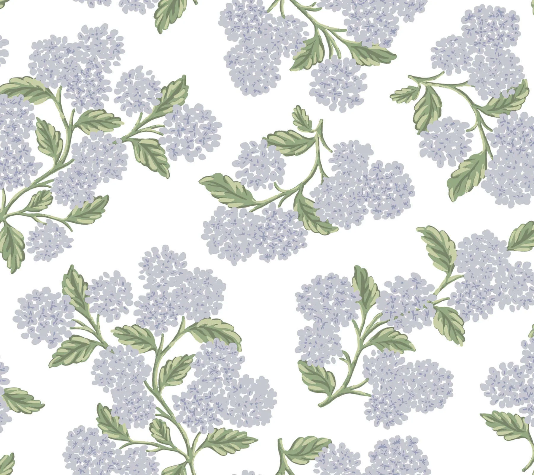 Rifle Paper Co. Hydrangea wallpaper, color Lilac & White, SKU PSW1621RL