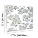Rifle Paper Co. Hydrangea wallpaper, color Lilac & White, SKU PSW1621RL