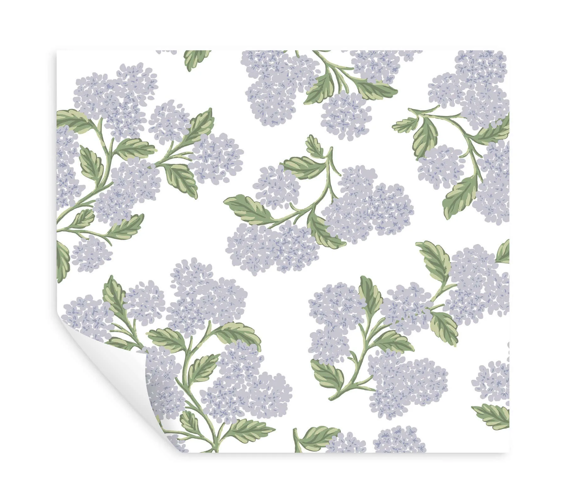 Rifle Paper Co. Hydrangea wallpaper, color Lilac & White, SKU PSW1621RL