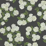 Rifle Paper Co. Hydrangea wallpaper, color Black & White, SKU RI5146