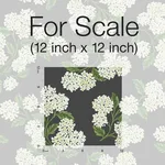 Rifle Paper Co. Hydrangea wallpaper, color Black & White, SKU RI5146