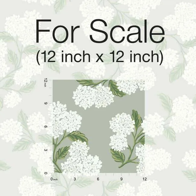 Rifle Paper Co. Hydrangea - Grey Wallpaper | Buy Online Rifle Paper Co. Hydrangea wallpaper, color Grey, SKU RI5144