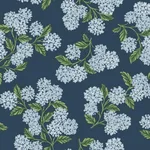 Rifle Paper Co. Hydrangea wallpaper, color Navy, SKU RI5142