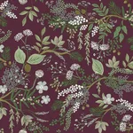 Rifle Paper Co. Juniper Forest wallpaper, color Burgundy, SKU RI5164
