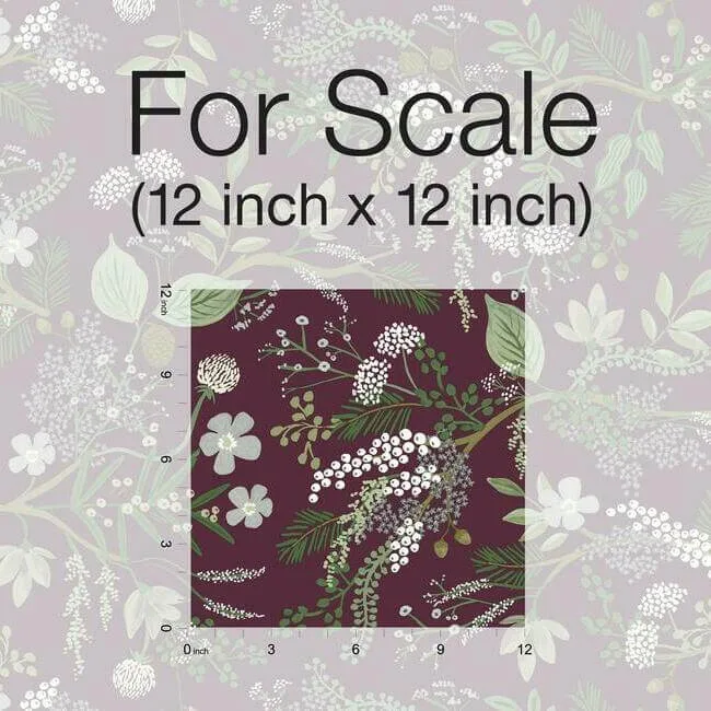 Rifle Paper Co. Juniper Forest wallpaper, color Burgundy, SKU RI5164