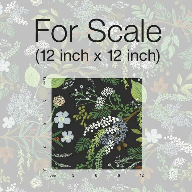 Rifle Paper Co. Juniper Forest - Black Wallpaper | Buy Online Rifle Paper Co. Juniper Forest wallpaper, color Black, SKU PSW1198RL