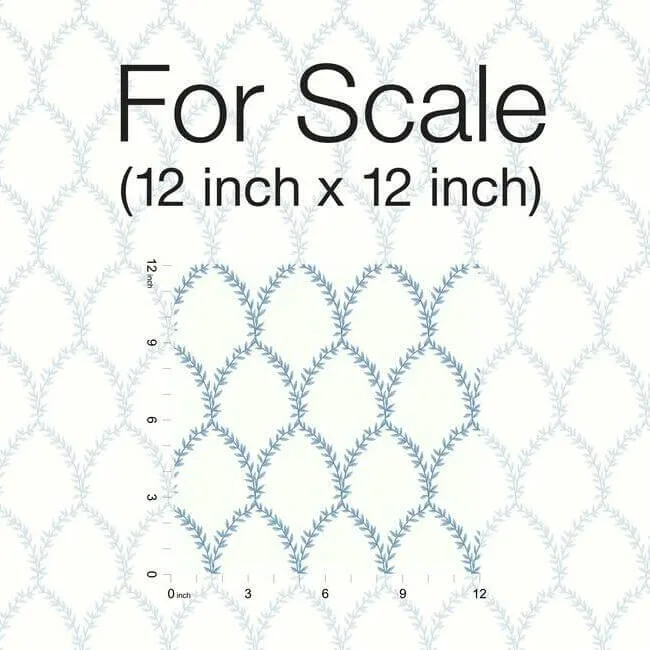 Rifle Paper Co. Laurel - Blue & White Wallpaper | Buy Online Rifle Paper Co. Laurel wallpaper, color Blue & White, SKU RI5180