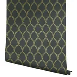 Rifle Paper Co. Laurel wallpaper, color Gold & Black, SKU RI5177