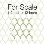 Rifle Paper Co. Laurel wallpaper, color Gold & White, SKU RI5176