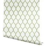 Rifle Paper Co. Laurel wallpaper, color Gold & White, SKU RI5176