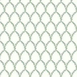 Rifle Paper Co. Laurel wallpaper, color Green & White, SKU RI5178