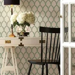 Rifle Paper Co. Laurel wallpaper, color Green & White, SKU RI5178
