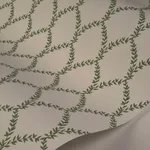 Rifle Paper Co. Laurel wallpaper, color Green & White, SKU RI5178