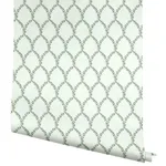Rifle Paper Co. Laurel wallpaper, color Green & White, SKU RI5178