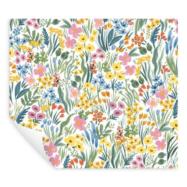 Rifle Paper Co. Lea - White Wallpaper | Buy Online Rifle Paper Co. Lea wallpaper, color White, SKU PSW1465RL