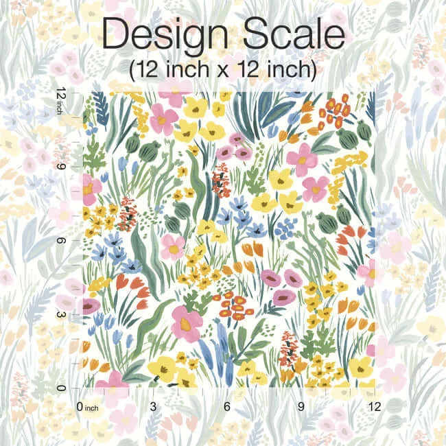 Rifle Paper Co. Lea - White Wallpaper | Buy Online Rifle Paper Co. Lea wallpaper, color White, SKU PSW1465RL