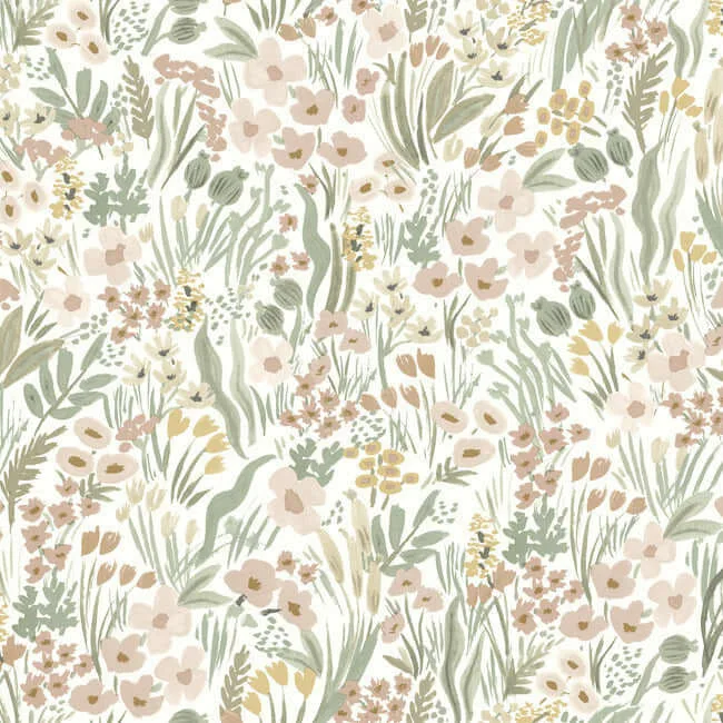 Rifle Paper Co. Lea wallpaper, color Blush, SKU PSW1466RL