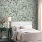 Rifle Paper Co. Lea - Indigo Wallpaper | Buy Online Rifle Paper Co. Lea wallpaper, color Indigo, SKU PSW1468RL