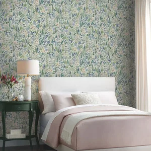 Rifle Paper Co. Lea wallpaper, color Indigo, SKU PSW1468RL