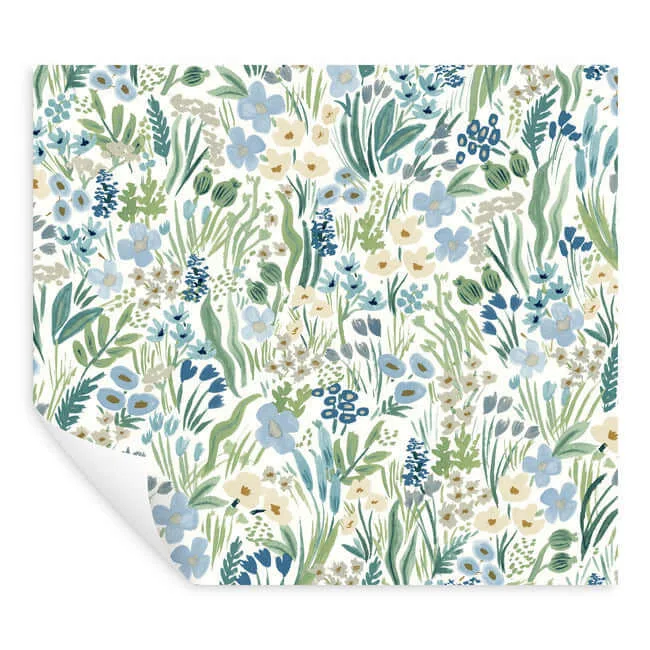 Rifle Paper Co. Lea - Indigo Wallpaper | Buy Online Rifle Paper Co. Lea wallpaper, color Indigo, SKU PSW1468RL