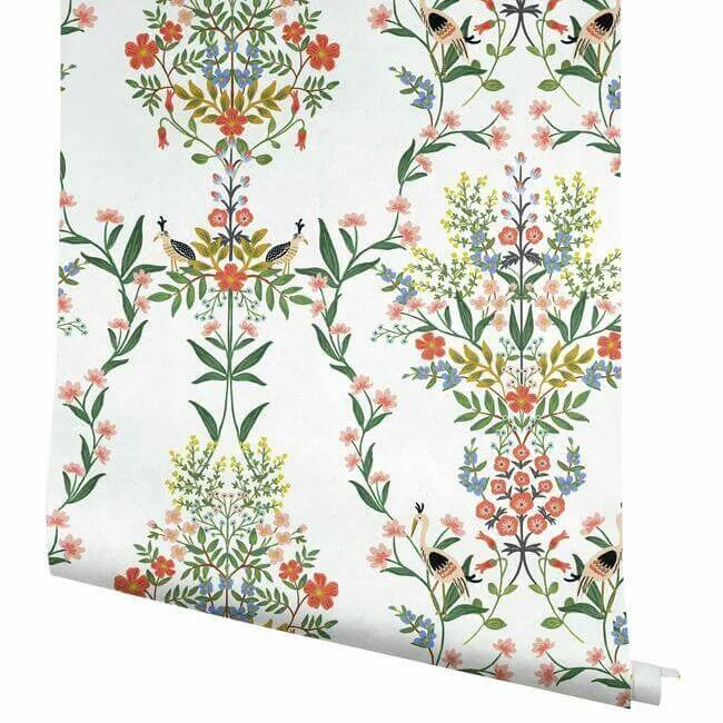 Rifle Paper Co. Luxembourg wallpaper, color White, SKU PSW1327RL
