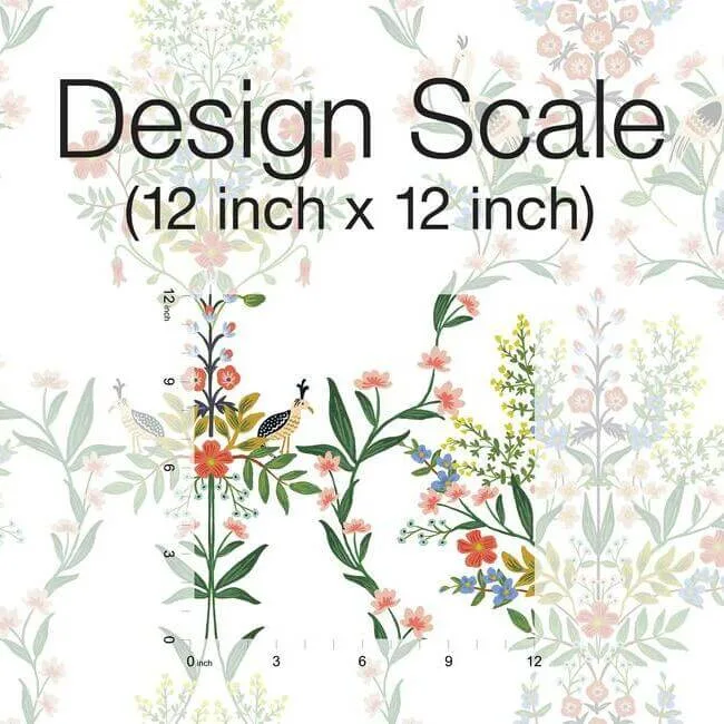 Rifle Paper Co. Luxembourg wallpaper, color White, SKU PSW1327RL