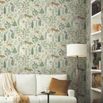 Rifle Paper Co. Menagerie - Beige Wallpaper | Buy Online Rifle Paper Co. Menagerie wallpaper, color Beige, SKU RP7303