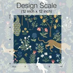 Rifle Paper Co. Menagerie - Blue & Brown Wallpaper | Buy Online Rifle Paper Co. Menagerie wallpaper, color Blue & Brown, SKU RP7304