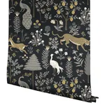 Rifle Paper Co. Menagerie - Blue Wallpaper | Buy Online Rifle Paper Co. Menagerie wallpaper, color Blue, SKU RP7302