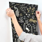 Rifle Paper Co. Menagerie - Blue Wallpaper | Buy Online Rifle Paper Co. Menagerie wallpaper, color Blue, SKU RP7302