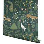 Rifle Paper Co. Menagerie - Blue Wallpaper | Buy Online Rifle Paper Co. Menagerie wallpaper, color Blue, SKU RP7306