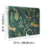 Rifle Paper Co. Menagerie - Blue Wallpaper | Buy Online Rifle Paper Co. Menagerie wallpaper, color Blue, SKU RP7306