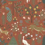 Rifle Paper Co. Menagerie - Brown Wallpaper | Buy Online Rifle Paper Co. Menagerie wallpaper, color Brown, SKU RP7301