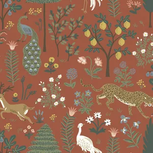 Rifle Paper Co. Menagerie wallpaper, color Brown, SKU RP7301