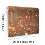 Rifle Paper Co. Menagerie - Brown Wallpaper | Buy Online Rifle Paper Co. Menagerie wallpaper, color Brown, SKU RP7301