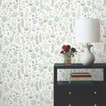 Rifle Paper Co. Menagerie Garden - Blush Multicolor Wallpaper | Buy Online Rifle Paper Co. Menagerie Garden wallpaper, color Blush Multicolor, SKU PSW1550RL
