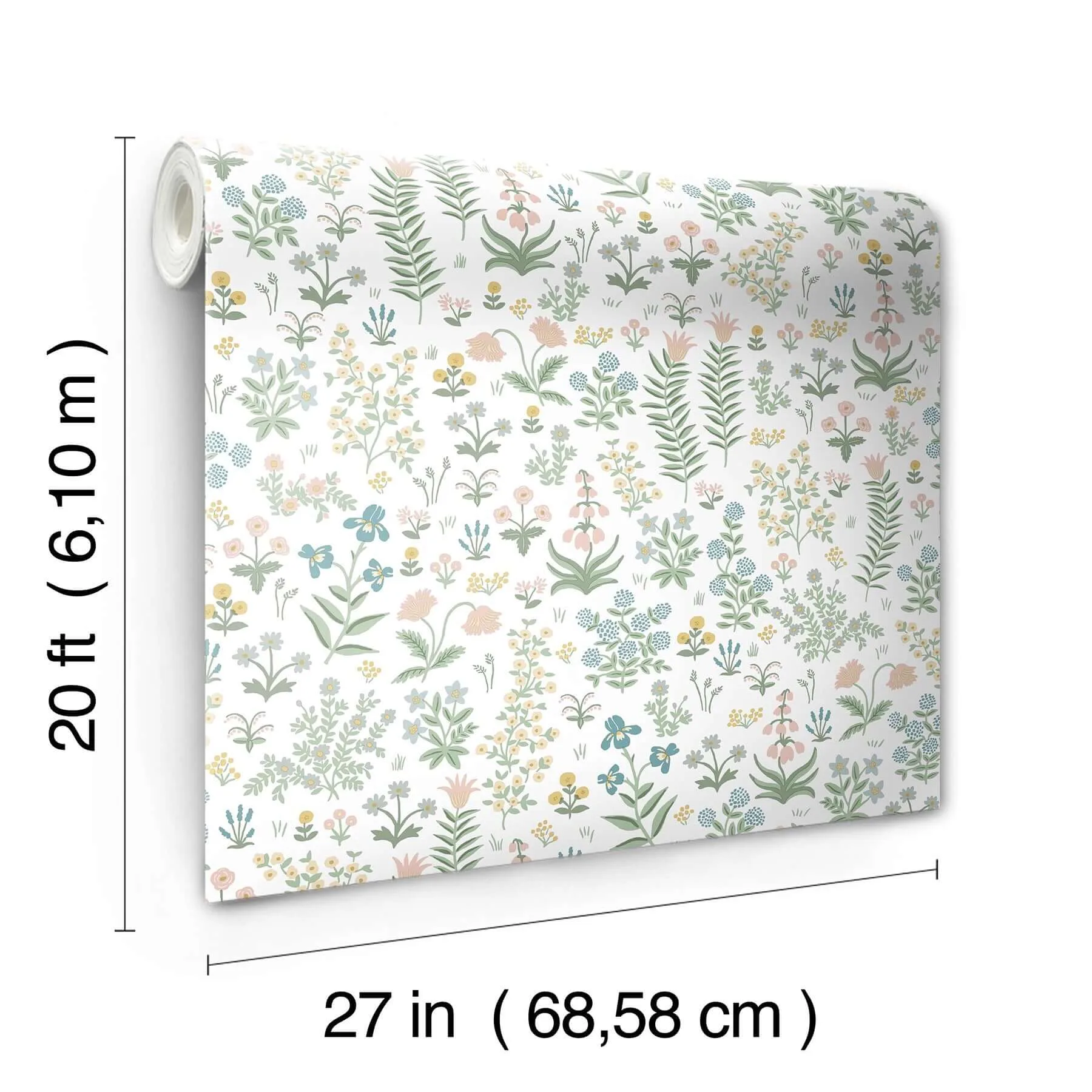 Rifle Paper Co. Menagerie Garden - Blush Multicolor Wallpaper | Buy Online Rifle Paper Co. Menagerie Garden wallpaper, color Blush Multicolor, SKU PSW1550RL