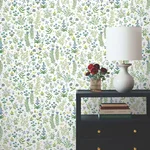 Rifle Paper Co. Menagerie Garden - Blue Multicolor Wallpaper | Buy Online Rifle Paper Co. Menagerie Garden wallpaper, color Blue Multicolor, SKU PSW1551RL