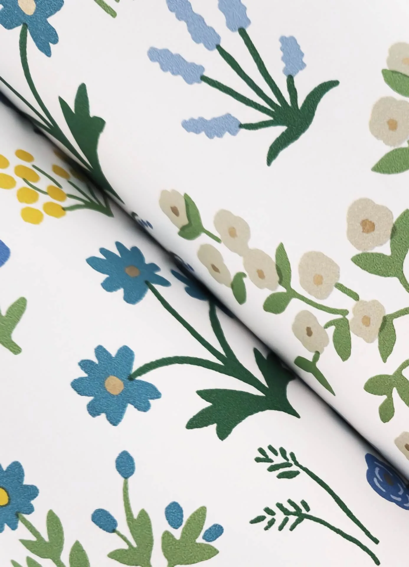 Rifle Paper Co. Menagerie Garden - Blue Multicolor Wallpaper | Buy Online Rifle Paper Co. Menagerie Garden wallpaper, color Blue Multicolor, SKU PSW1551RL