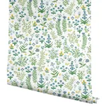 Rifle Paper Co. Menagerie Garden - Blue Multicolor Wallpaper | Buy Online Rifle Paper Co. Menagerie Garden wallpaper, color Blue Multicolor, SKU PSW1551RL