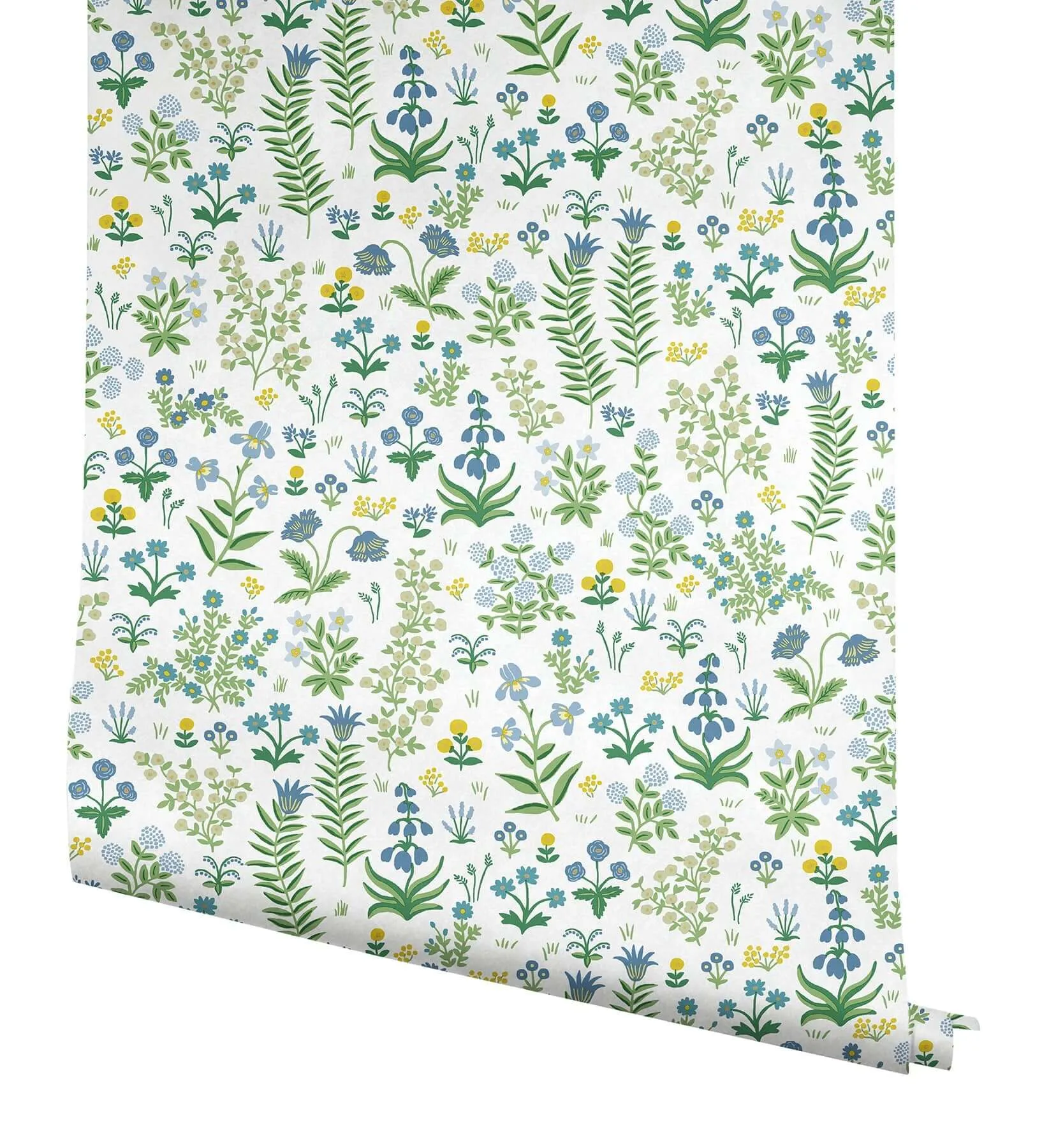 Rifle Paper Co. Menagerie Garden - Blue Multicolor Wallpaper | Buy Online Rifle Paper Co. Menagerie Garden wallpaper, color Blue Multicolor, SKU PSW1551RL
