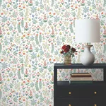 Rifle Paper Co. Menagerie Garden - Rose Multicolor Wallpaper | Buy Online Rifle Paper Co. Menagerie Garden wallpaper, color Rose Multicolor, SKU PSW1552RL