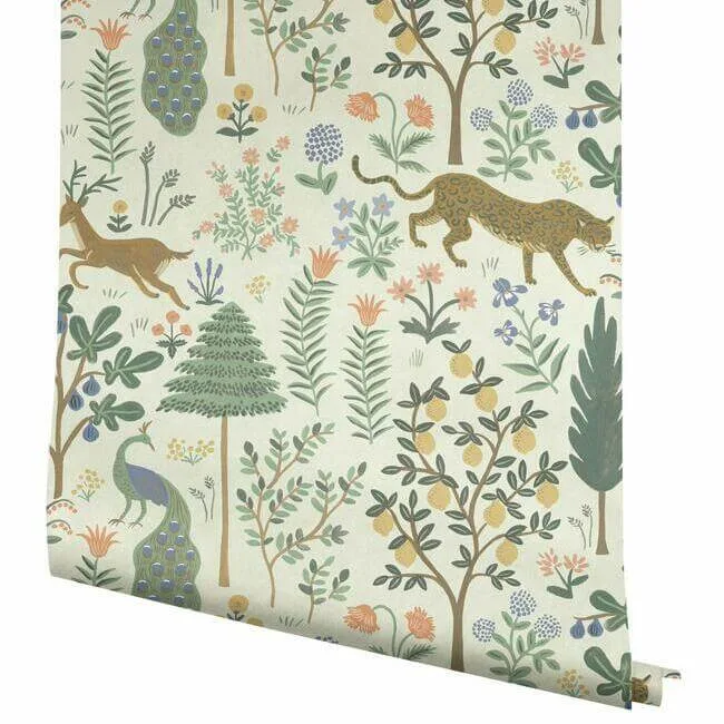 Rifle Paper Co. Menagerie - Cream Wallpaper | Buy Online Rifle Paper Co. Menagerie wallpaper, color Cream, SKU PSW1322RL