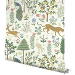 Rifle Paper Co. Menagerie - White & Brown Wallpaper | Buy Online Rifle Paper Co. Menagerie wallpaper, color White & Brown, SKU RP7305